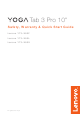Lenovo Yoga Tablet 3 Pro Safety, Warranty & Quick Start Manual
