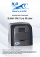 H2O International Bullet Mini Ice Maker Instruction Manual