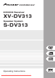 Pioneer XV-DC313 Operating Instructions Manual
