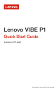 Lenovo VIBE P1 Quick Start Manual