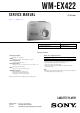 Sony WM-EX422 Service Manual