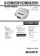 Sony D-E200 Service Manual
