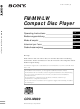 Sony CDX-M800 Operating Instructions Manual