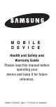 Samsung SM-R350 Health And Safety And Warranty Manual