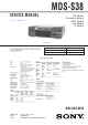 Sony mds-s38 Service Manual
