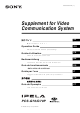Sony PCS-G70 Operation Manual