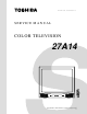 Toshiba 27A14 Service Manual
