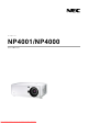 NEC NP4001 User Manual