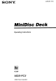 Sony MDS-PC3 Operating Instructions Manual