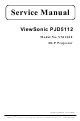 ViewSonic PJD5112 Service Manual