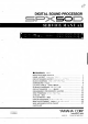 Yamaha SPX50D Service Manual