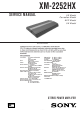 Sony XM-2252HX Service Manual
