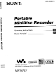 Sony MZ-N707 Operating Instructions Manual