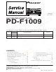 Pioneer PD-F1009 Service Manual