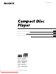 Sony CDP-XB920 Operating Instructions Manual