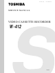 Toshiba W-412 Service Manual