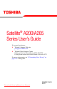 Toshiba Satellite A205 Series User Manual