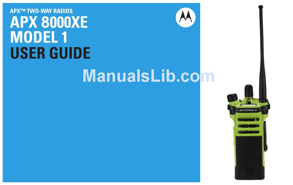 MOTOROLA APX 8000XE USER MANUAL Pdf Download | ManualsLib