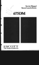 Scott 675DM Servce And Troubleshooting Manual