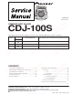 Pioneer CDJ-100S Service Manual