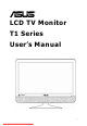 Asus T1 Series User Manual