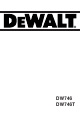 DeWalt DW746 Safety Instructions