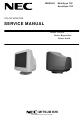 NEC MultiSync 75F Service Manual