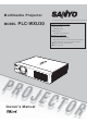 Sanyo PLC-WXU30 Owner's Manual