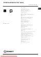 Indesit WIDXL 126 Instructions For Use Manual