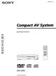 Sony DAV-S300 Operating Instructionsa