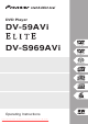 Pioneer DV-59AVI Operating Instructions Manual