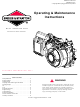 Briggs & Stratton 12K300 INTEK series Operating & Maintenance Instructions