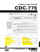 Yamaha CDC-775 Service Manual