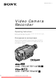 Sony CCD-TR515E Operating Instructions Manual