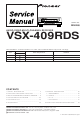 Pioneer VSX-409RDS Service Manual