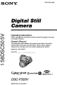 Sony DSC-F505V Operation Instruction Manual