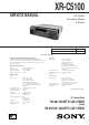 Sony XR-C5100 Service Manual