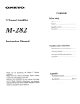 Onkyo M-282 Instruction Manual