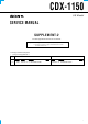 Sony CDX-1150 Service Manual