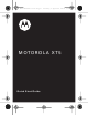 Motorola XT5 Quick Start Manual