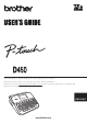 Brother P-TOUCH D450 User Manual