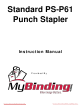 Horizon Fitness PS-P61 Instruction Manual