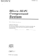 Sony CMT-L1 Operating Instructions Manual