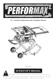 Performax 240-3605 Operator's Manual