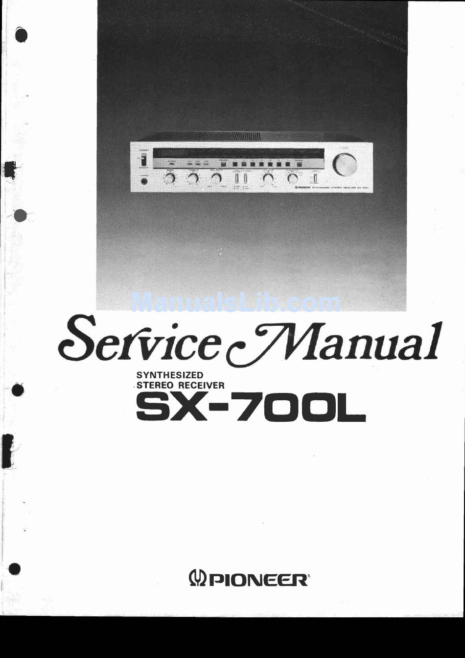 PIONEER SX-700L SERVICE MANUAL Pdf Download | ManualsLib