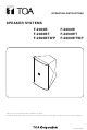 Toa F-2000B Operating Instrucctions