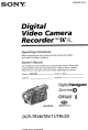 Sony DCR-TRV6 Operating Instructions Manual
