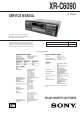 Sony XR-C6090 Service Manual