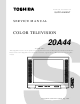 Toshiba 20A44 Service Manual