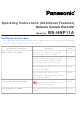 Panasonic BB-HNP11A Operating Instructions Manual
